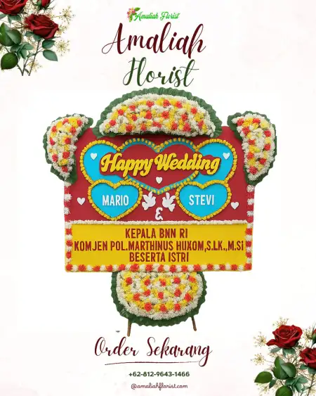 Papan Bunga Pernikahan Resmi Tingal